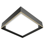 Squadro Ceiling Flush Light - Charcoal / White Acrylic