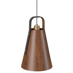 Strap 1527 Pendant - Imbuia / Black Leather