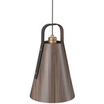 Strap 1527 Pendant - American Walnut / Black Leather