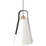 Strap 1527 Pendant - Organic White / Black Leather