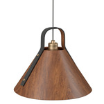 Strap 1528 Pendant - Imbuia / Black Leather