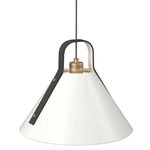 Strap 1528 Pendant - Organic White / Black Leather