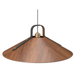 Strap 1529 Pendant - Imbuia / Black Leather