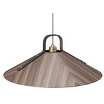 Strap 1529 Pendant - American Walnut / Black Leather