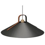 Strap 1529 Pendant - Charcoal / Brown Leather