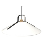 Strap 1529 Pendant - Organic White / Black Leather