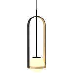 Strap Globe Pendant - Maple / Frosted