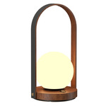 Strap Table Lamp - Imbuia / Frosted