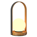 Strap Table Lamp - Teak / Frosted