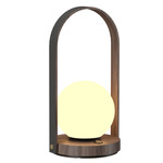 Strap Table Lamp - American Walnut / Frosted