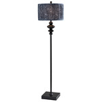 Samira Floor Lamp - Black / Blue
