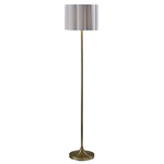 Elodie Floor Lamp - Antique Brass / White