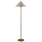 Esme Floor Lamp - Antique Brass / White