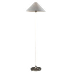 Esme Floor Lamp - Brushed Steel / White