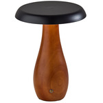 Naya Portable Table Lamp - Black / Walnut