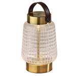 Samara Portable Table Lamp - Antique Brass / Clear