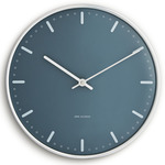 City Hall Wall Clock - Silver / Blue