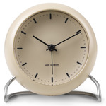 City Hall Table Clock - Stainless Steel / Sand
