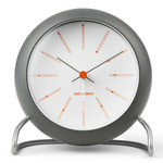 Bankers Table Clock - Stainless Steel / Grey