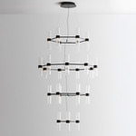 Zephyr Tiered Chandelier - Black