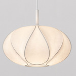Flow Pendant - Matte White / White