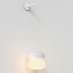 Duo Wall Sconce - Matte White / Opal