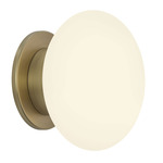 Zeppo Wall Sconce - Matte Brushed Brass / Opal
