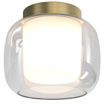 Aquina Ceiling Light - Matte Brushed Brass / Clear