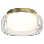 Aquina Ceiling Light - Matte Brushed Brass / Clear