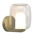 Aquina Wall Sconce - Matte Brushed Brass / Clear