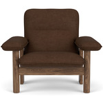 Brasilia Lounge Chair - Walnut / Brown Boucle