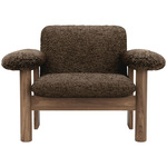Brasilia Low Back Lounge Chair - Walnut / Root Sheepskin