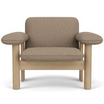 Brasilia Low Back Lounge Chair - Natural Oak / Logan Flint