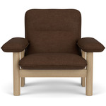 Brasilia Lounge Chair - Natural Oak / Brown Boucle