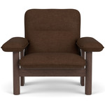Brasilia Lounge Chair - Dark Stained Oak / Brown Boucle