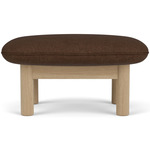 Brasilia Ottoman - Natural Oak / Brown Boucle