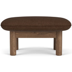 Brasilia Ottoman - Walnut / Brown Boucle