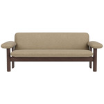 Brasilia Sofa - Walnut / Beige Boucle