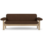 Brasilia Sofa - Natural Oak / Brown Boucle