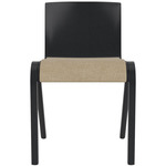 Ready Upholstered Dining Chair - Black Stained Oak / Beige Boucle
