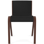 Ready Upholstered Dining Chair - Red Stained Oak / Sierra Black Leather