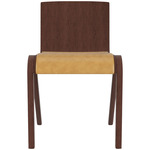 Ready Upholstered Dining Chair - Red Stained Oak / Cognac Aida Leather