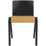 Ready Upholstered Dining Chair - Black Stained Oak / Cognac Aida Leather