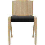 Ready Upholstered Dining Chair - Natural Oak / Black Aida Leather