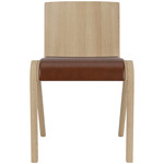 Ready Upholstered Dining Chair - Natural Oak / Brown Aida Leather