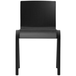 Ready Upholstered Dining Chair - Black Stained Oak / Black Aida Leather