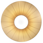 Siam 120 Semi Flush Ceiling Light - Satin Nickel / Cream Translucent Ribbon