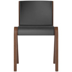 Ready Upholstered Dining Chair - Red Stained Oak / Black Aida Leather