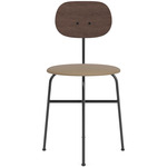 Afteroom Plus Upholstered Seat Dining Chair - Dark Stained Oak / Sierra Stone Leather