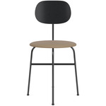Afteroom Plus Upholstered Seat Dining Chair - Black Ash / Sierra Stone Leather